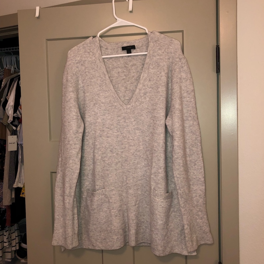 J Crew Women’s V-Neck Front-Pocket Sweater